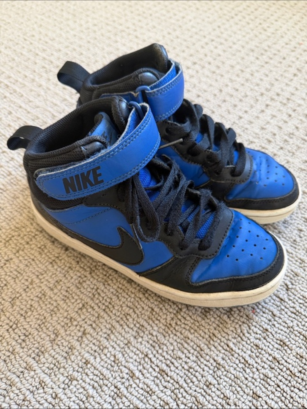 Nike Kids Blue and Black High-Top Sneakers